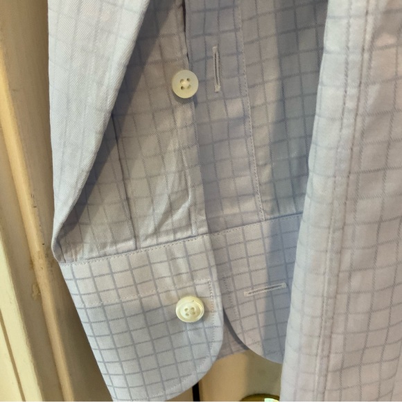 Ermenegildo Zegna Su Misura 100% Cotton Long Sleeve Button Down White w/blue  XL - Picture 8 of 12